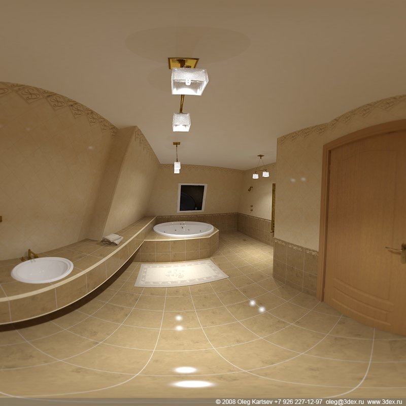Ванная комната Интерьер коттеджа в Московской области.